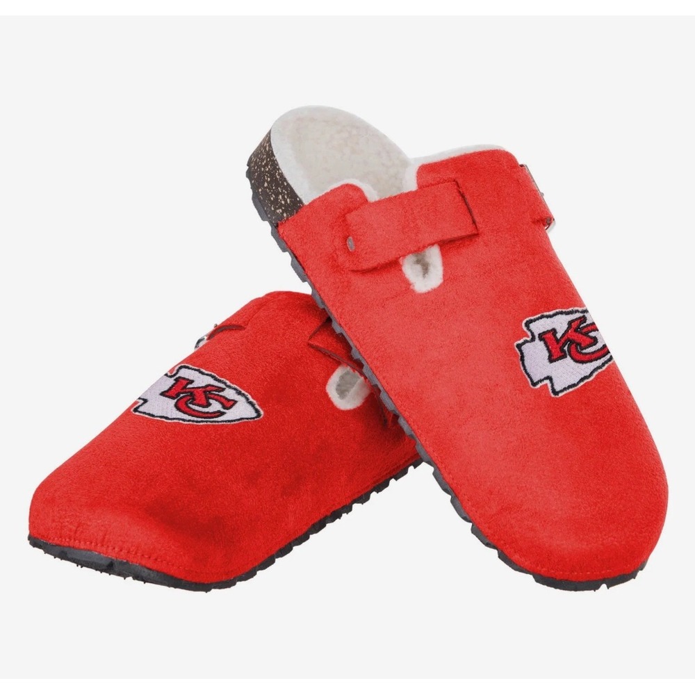 FOCO Kansas City Chiefs NFL Clogs Boston Slides Slippers Size XL (11-12) Women